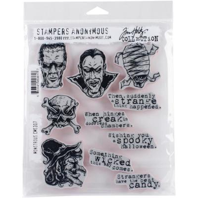 Stampers Anonymous Tim Holtz Cling Stamps - Monstrous